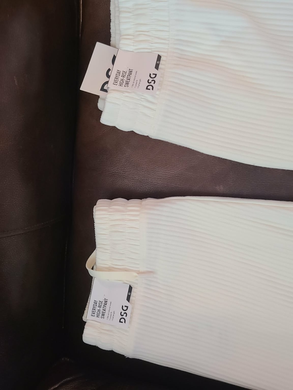 DSG White Ribbed Men's Undershirts - Two-Pack Stretch Waistband